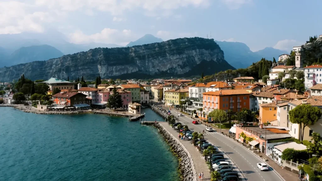 The town of Torbole on Lake Garda, Italy