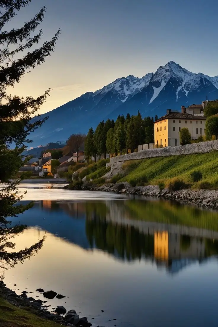 The best tourist places to visit in Geneva, Switzerland — Jet d'Eau and Lake Geneva at sunset
